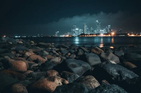 Premium AI Image | A view of the city of mumbai at night