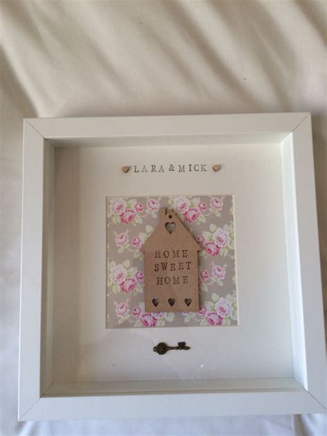 Personalised new home frame | Box frame & DIY ideas! | Pinterest ...