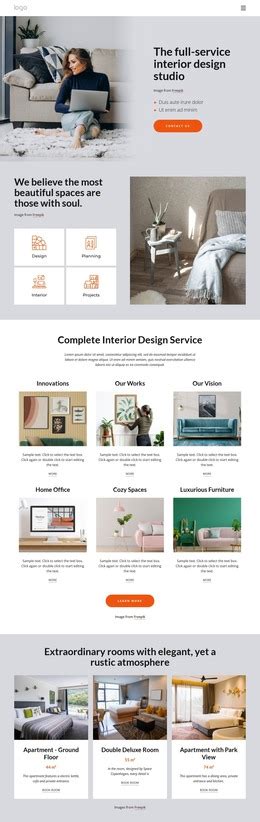 The full-service interior studio WordPress Website