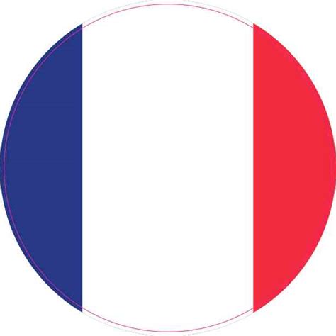 4x4 Round France Flag Sticker Vinyl Vehicle Decal Travel Hobby Stickers