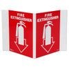 3D Angle Rigid Plastic Fire Extinguisher Arrow Sign Pictogram - 5" x 6" - Fire Extinguisher ...