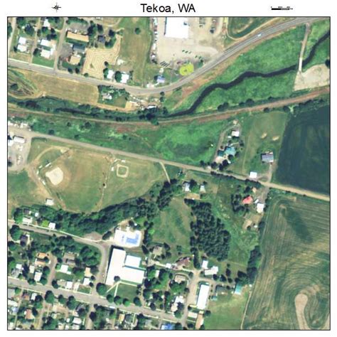 Aerial Photography Map of Tekoa, WA Washington