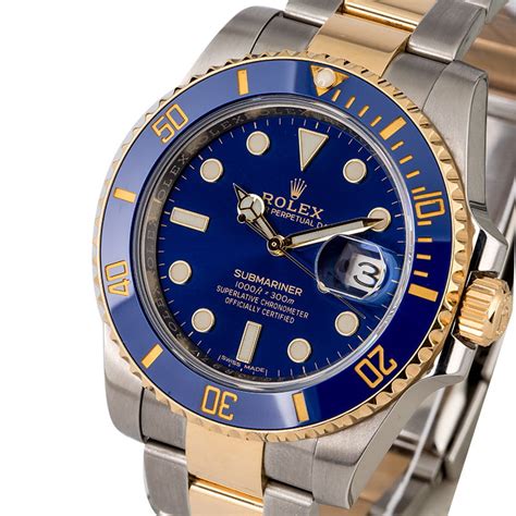 Used Rolex Submariner 116613LB Blue Dial