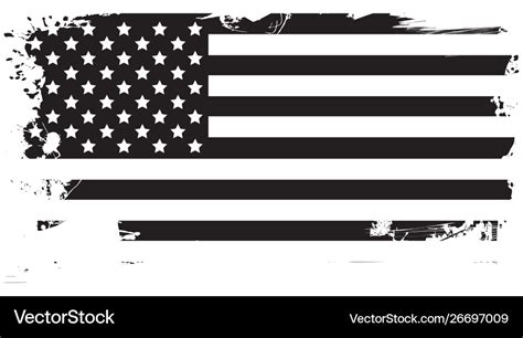 Usa flag black Royalty Free Vector Image - VectorStock