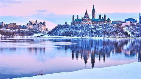 Download Lake Reflection Ottawa Parliament Hill Canada Man Made Parliament Of Canada HD Wallpaper