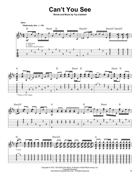 Can't You See | Sheet Music Direct