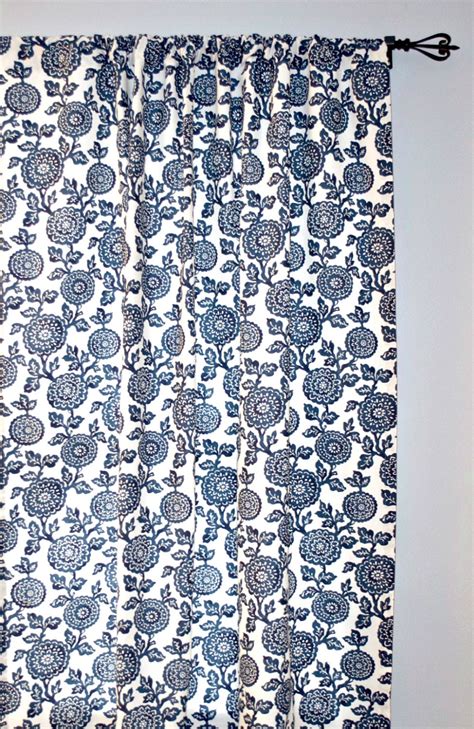 Blue Floral Curtains Pair of Curtain Panels Mums Premier