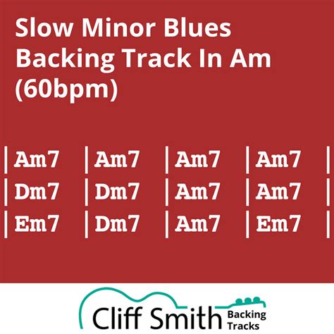 Am - Slow Minor Blues Backing Track (60bpm) | Cliff Smith Guitar Lessons