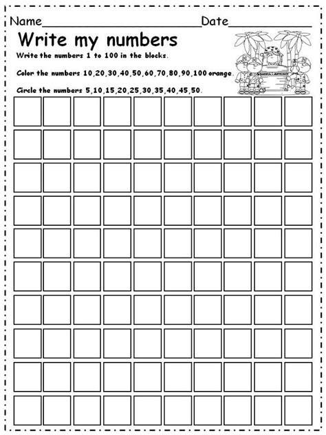 Writing Numbers 1-100 Printable - Printable Word Searches