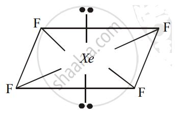 Draw the Structure of Xenon Tetrafluoride Molecule and State the Hybridization of the Central ...