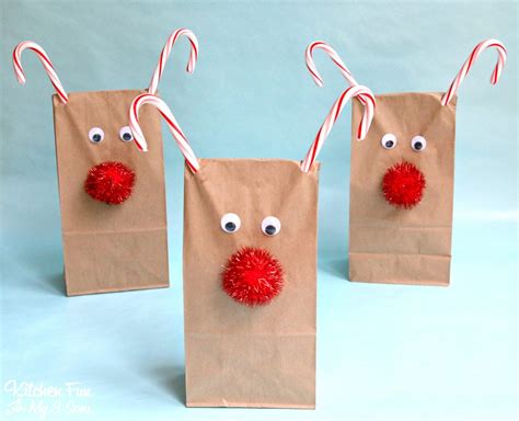 Christmas Reindeer Treat Bags - Kitchen Fun With My 3 Sons