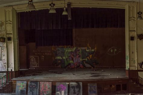 The stage in the auditorium of an old high school. Detroit, Mi. (All I ...