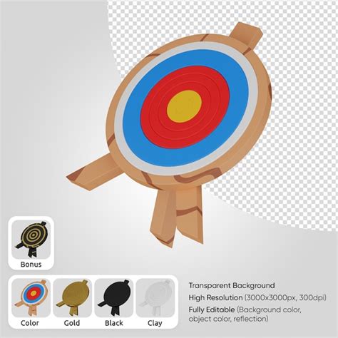 Premium PSD | 3d archery target