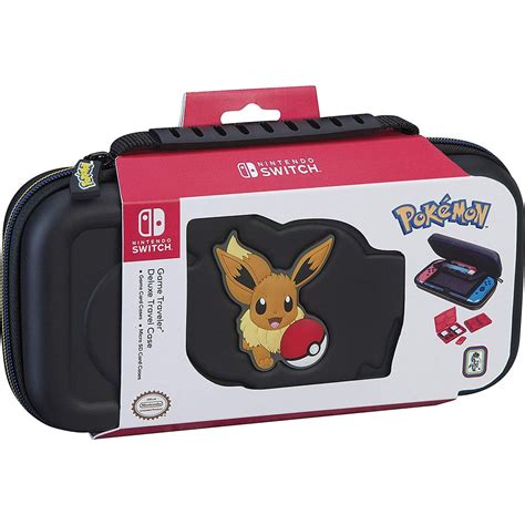 Nintendo Switch Pokémon Carrying Case - Protective Deluxe Travel Case - Eevee Rubber Logo ...