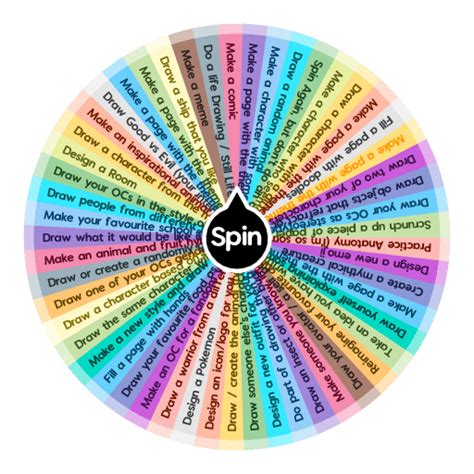 Art Idea Generator Wheel