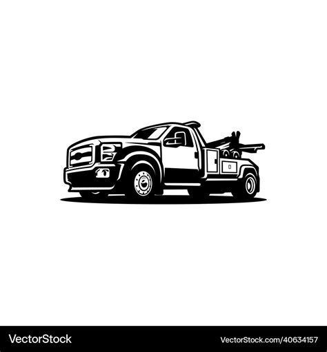 Tow truck - towing truck - service truck logo Vector Image