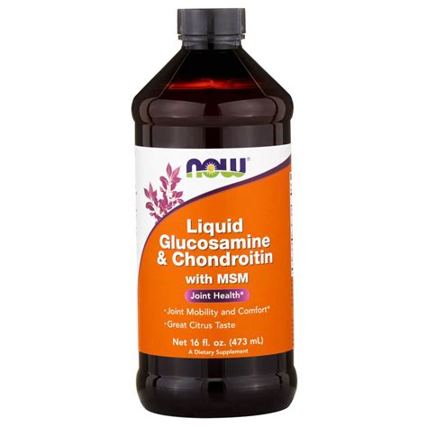 Now Foods, Liquid Glucosamine & Chondroitin, with MSM, Citrus, 16 fl oz (473 ml) - iHerb