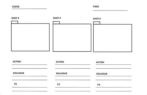 Comic Strip Storyboard Template