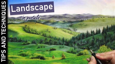 How to draw a landscape in pastels | Soft pastel tips - YouTube