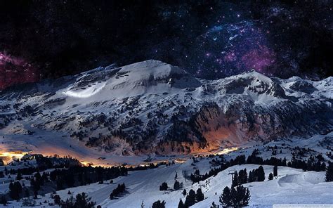 7 Snow Mountain Night, canada snow mountains HD wallpaper | Pxfuel