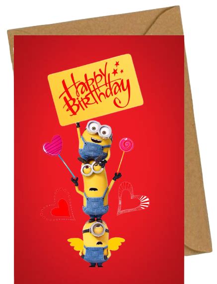 Free Minions Birthday Greeting Cards