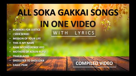 SOKA GAKKAI SONGS | COMPILATIONS - YouTube