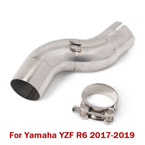 For Yamaha YZF R6 2017 2018 2019 Motorcycle Exhaust Mid Link Pipe ...