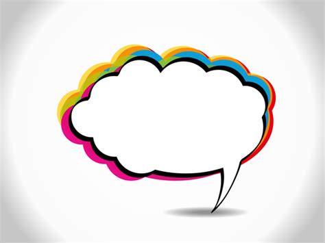 Colored Speech Bubble Template