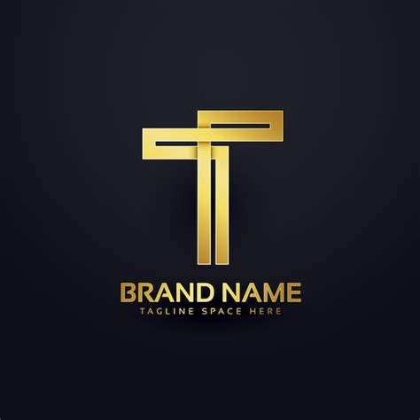 Premium Vector | Letter t logo concept design in premium golden