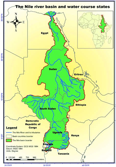 Map of the Nile basin. | Download Scientific Diagram