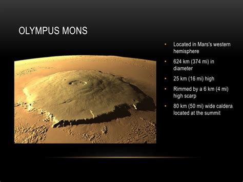 PPT - Olympus Mons: Giant Volcano of Mars PowerPoint Presentation - ID ...