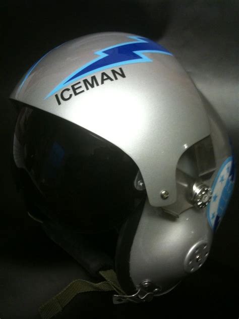 TOP GUN ICEMAN FLIGHT HELMET MOVIE PROP FIGHTER PILOT DECALS STICKERS ...