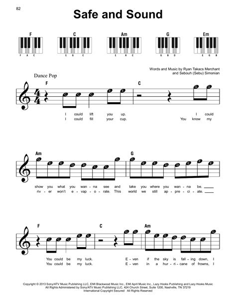 Safe And Sound by Capital Cities Sheet Music for Super Easy Piano at ...