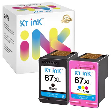 KT INK 67XL Black and Color Ink Cartridge for HP Envy and Deskjet Printers - Walmart.com