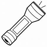 Flashlight Outline coloring book page Line Art Drawing  Premium AI sketch template