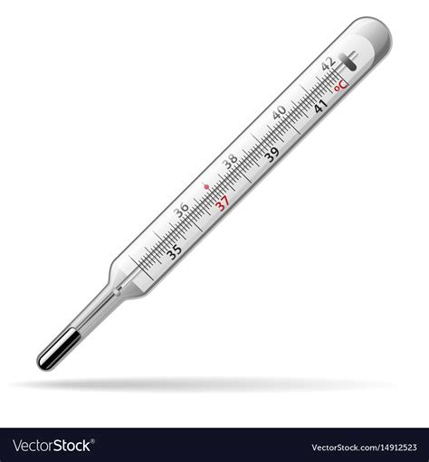 Thermometer medical a glass mercury Royalty Free Vector