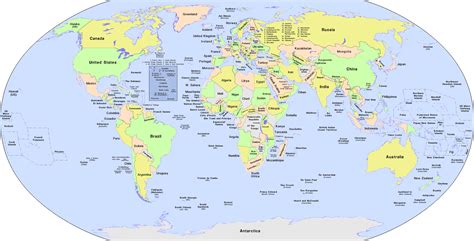 Download Political Map - Country Name World Map - Full Size PNG Image - PNGkit