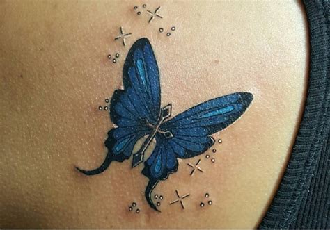 Staggering Cross Tattoos Butterfly Tattoo - Butterfly Cross Tattoos - Butterfly Tattoos - Crayon