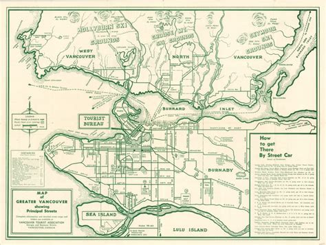 Map of Greater Vancouver showing Principal Streets | Curtis Wright Maps