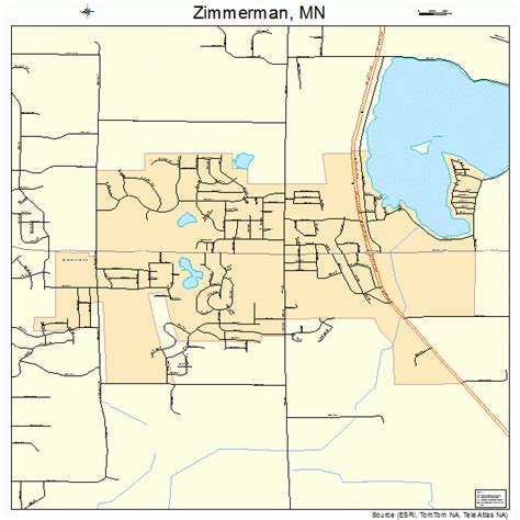 Zimmerman Minnesota Street Map 2772238