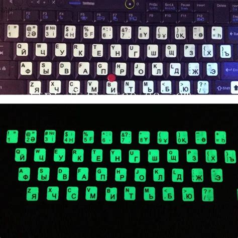 SIANCS 1PCS Russian keyboard keycap Luminous Stickers Transparent cover for Computer Mechanical ...