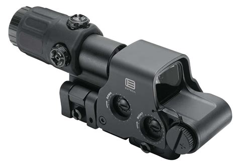 Eotech HHSI Hybrid Sight I Magnifier Combo 1x 65 MOA Ring/4 1 MOA Red Dot Black CR123A Lithium ...