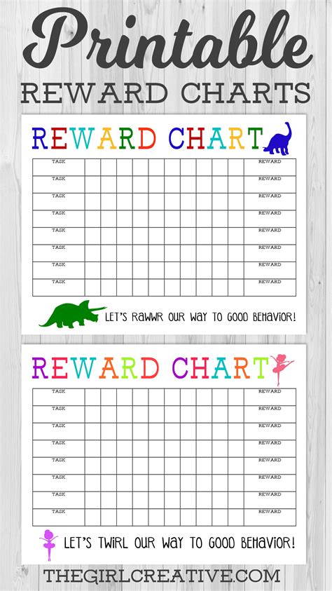 Printable Reward Chart - The Girl Creative