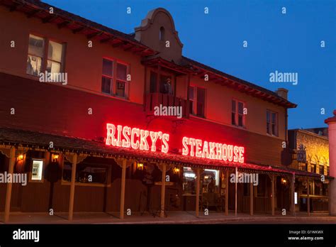 Riscky's Steakhouse in the Fort Worth Stockyards historical district. Texas, USA Stock Photo - Alamy