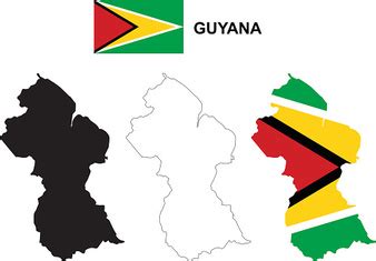 Guyana Map Vector, Guyana Flag Vector, Isolated Guyana Stock Vector | Royalty-Free | FreeImages