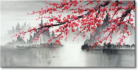 Hand-Painted Plum Blossom Canvas Oil Painting