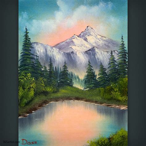 Mountain Sunset Painting :: 365 Artist