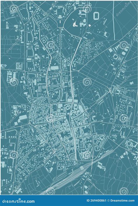 Map of the City of Debrecen, Hungary Stock Vector - Illustration of ...