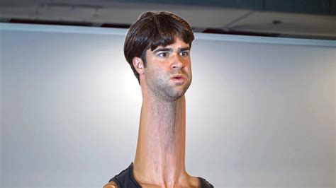 Man with the Longest Neck in the World Works Out - YouTube