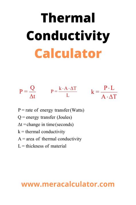 Thermal Conductivity Calculator | Physics, Thermodynamics, Thermal